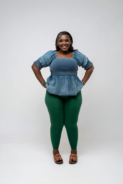 MicroFibre  Premium Legging ||  Dk Green