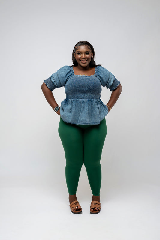 MicroFibre  Premium Legging ||  Dk Green