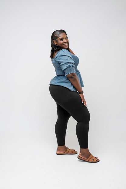 MicroFibre Premium Legging ||  Black