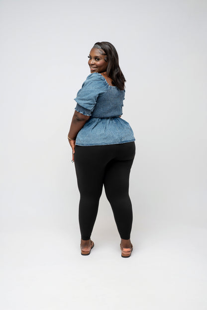 MicroFibre Premium Legging ||  Black