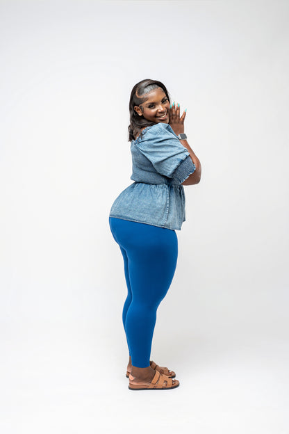 MicroFibre  Premium Legging ||  Lt Navy