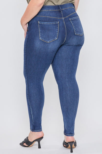 Prepped Light Distressed Jeans || Dark Indigo