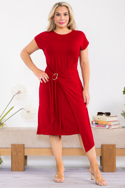 Buckle & Bloom Dress || Red