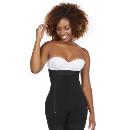 Side Zipper Body Shaper with Butt Lifter