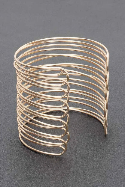 Metal Cuff Bracelet || Gold