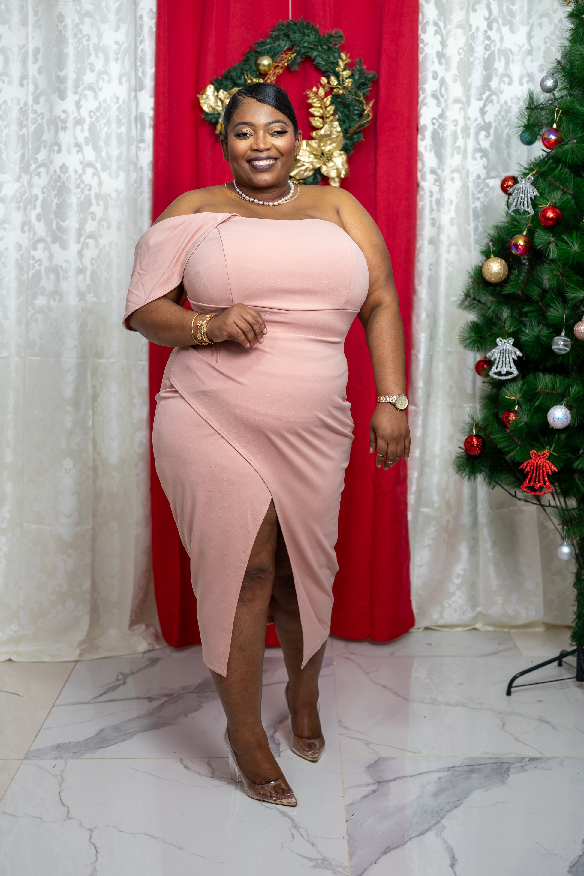 Serenity Midi Dress || Blush Curvy Definition Plus Serenity Midi Dress || Blush Curvy Definition Plus