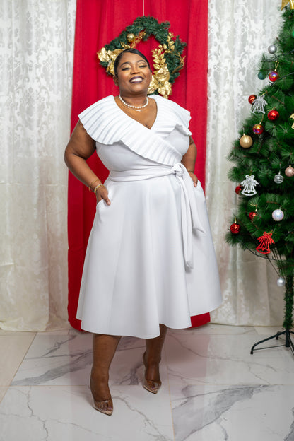 Angelic Intent Midi Dress || White