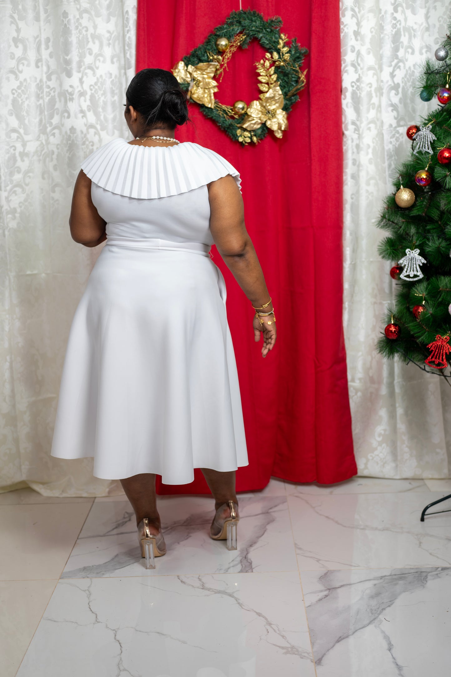 Angelic Intent Midi Dress || White