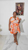 Lanie floral print Dress | Orange