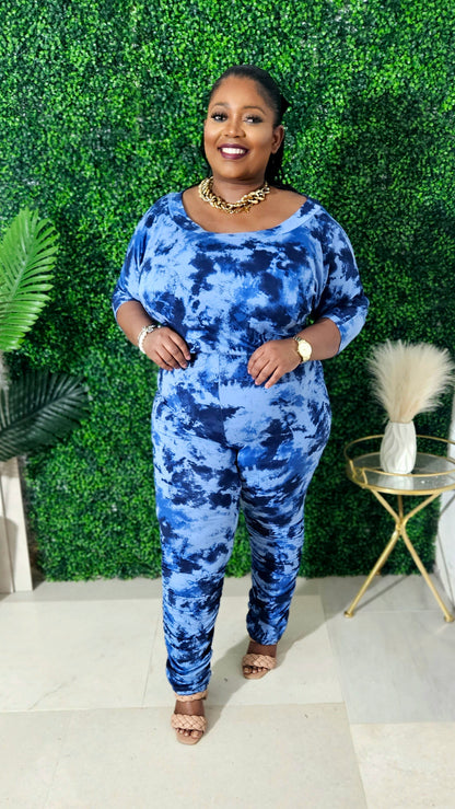 Jay Tye Dye Blue Jumpsuit