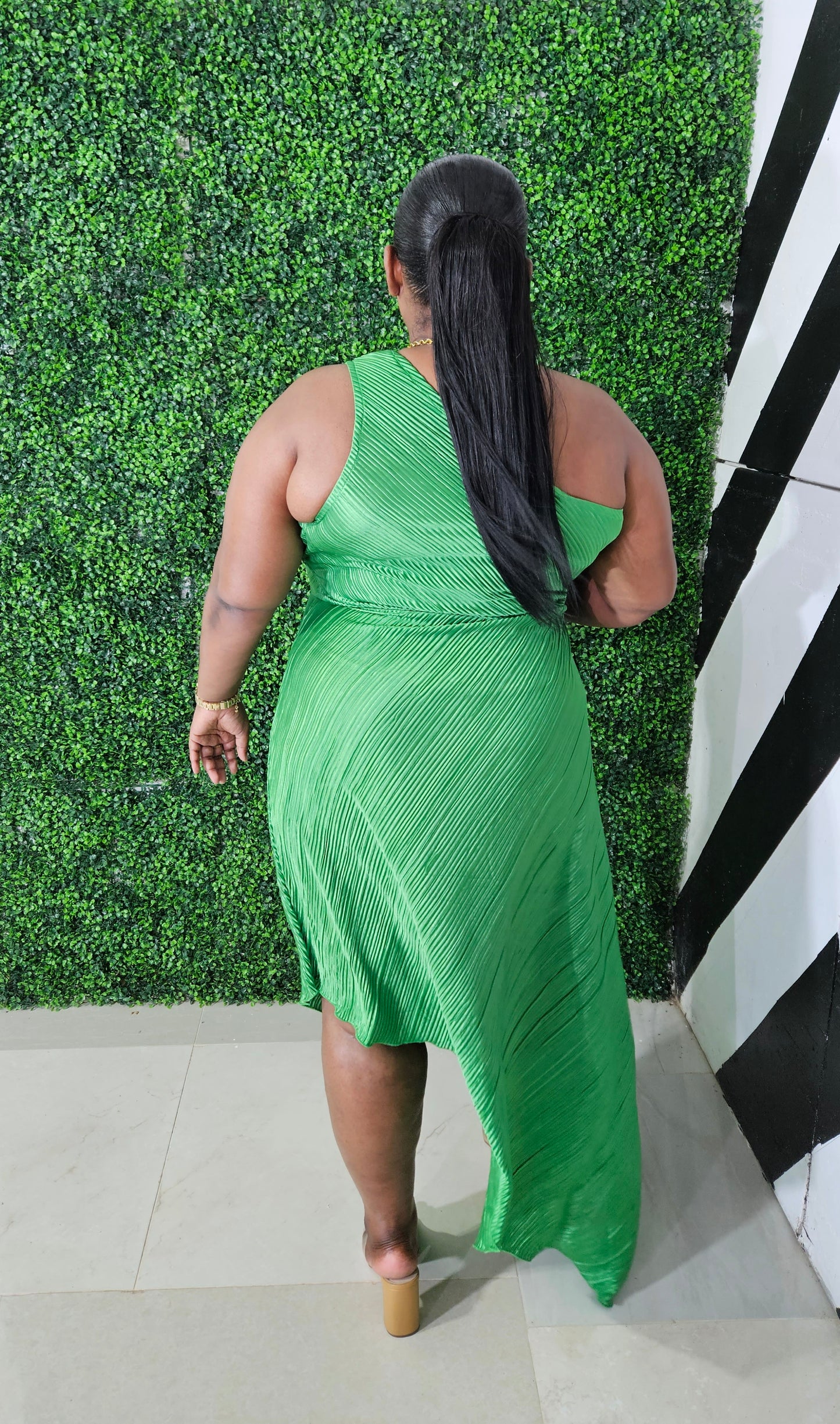 Emma Rae High Low Dress || Green