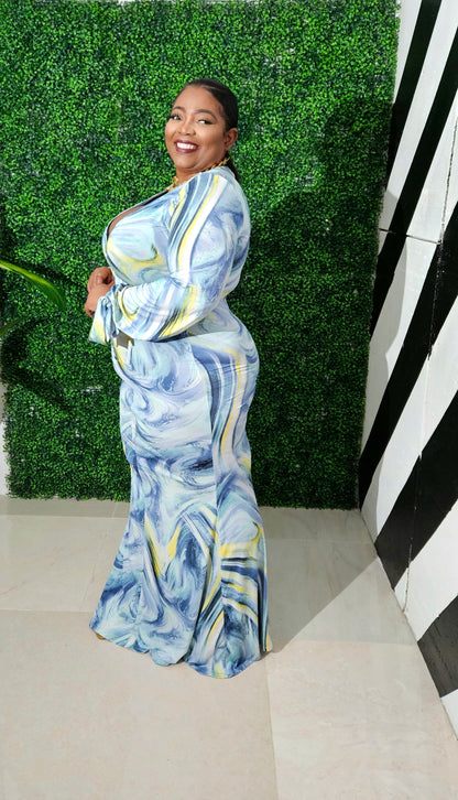 Swirl Elegance Maxi || Blue
