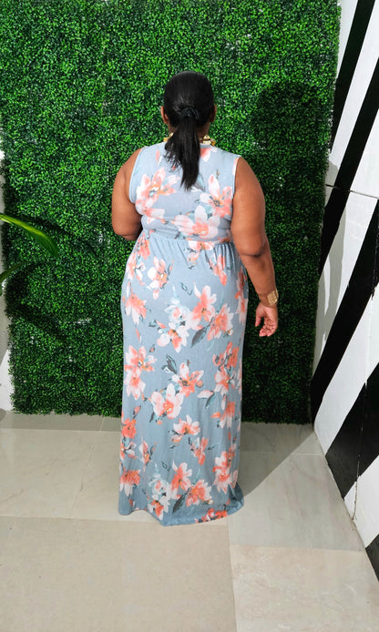 Petal Breeze Maxi || Blue