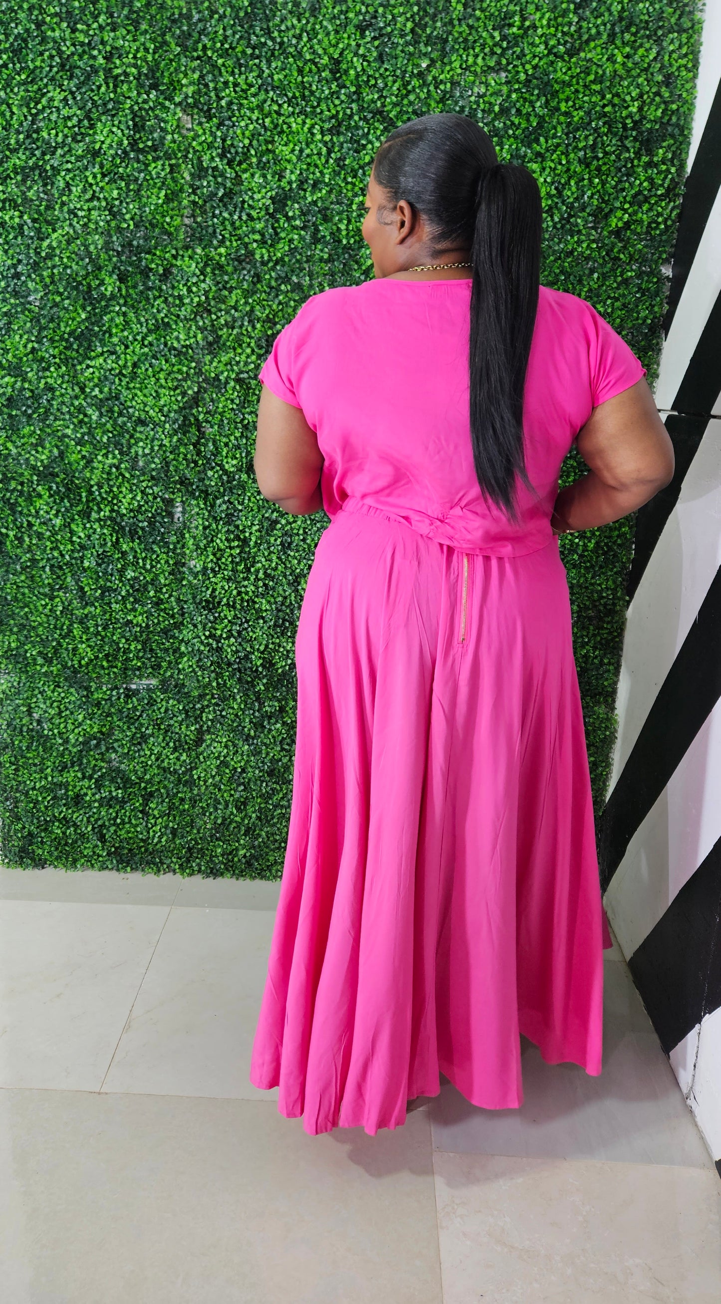 Emika Skirt Set || Pink