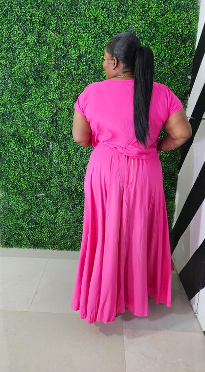 Emika Skirt Set || Pink
