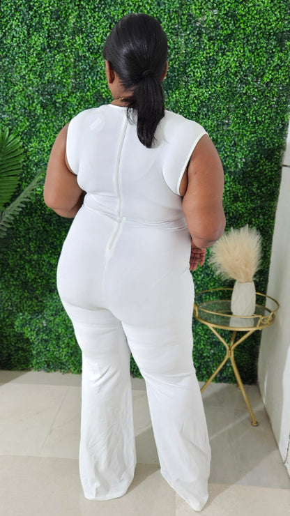 Heather Jumpsuit || White