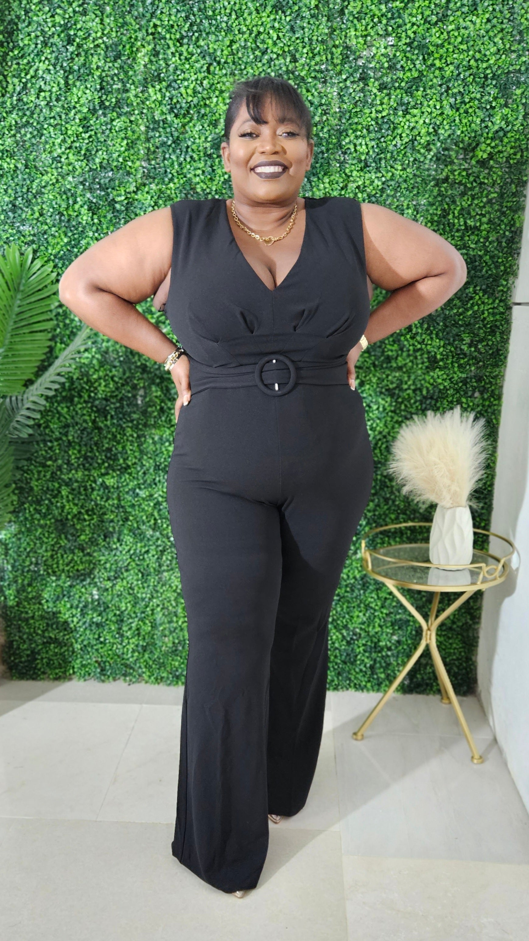 Plus Def Heather Jumpsuit || Black – Curvy Definition Plus