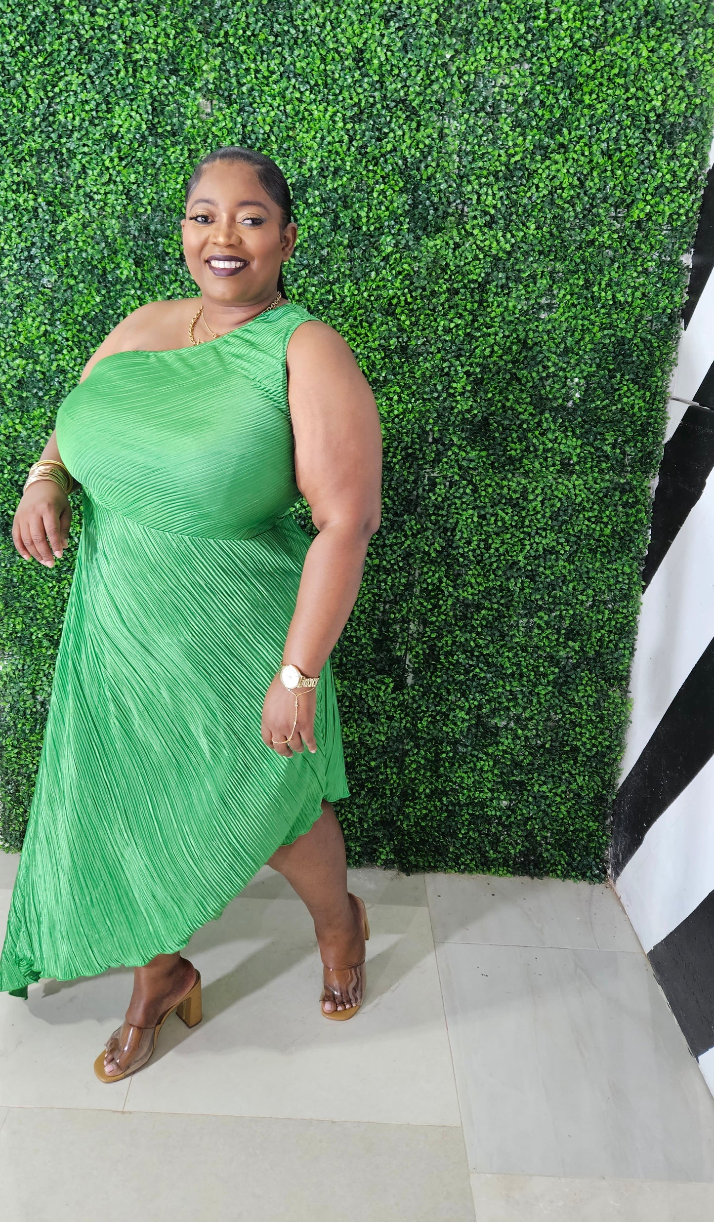 Emma Rae High Low Dress || Green