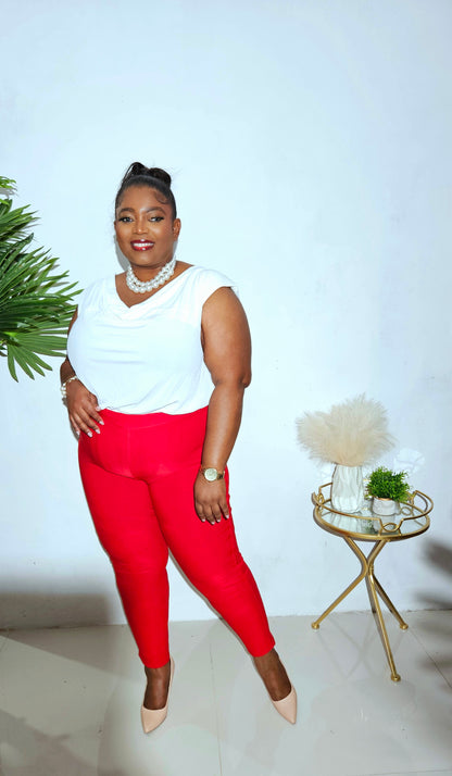 Sculpt Scuba Pants || Red