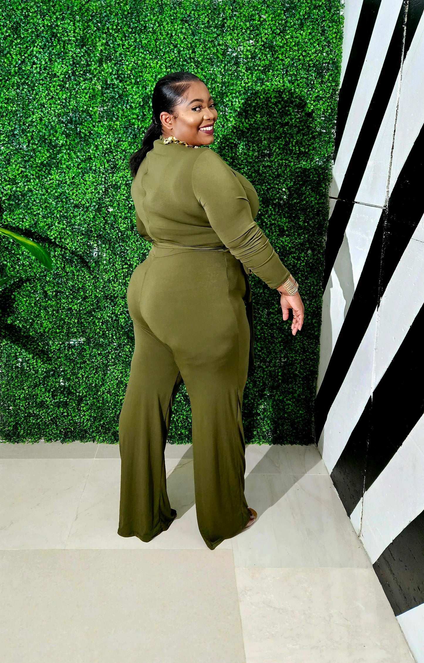 Power Play Jumpsuit|| Green