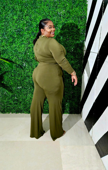 Power Play Jumpsuit|| Green