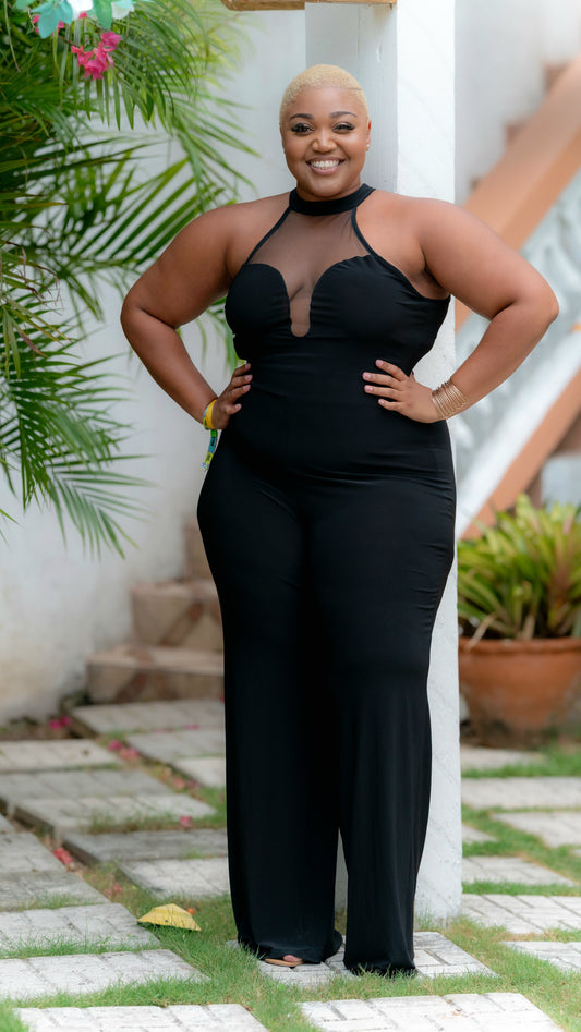 Miss Temptation Jumpsuit || Black