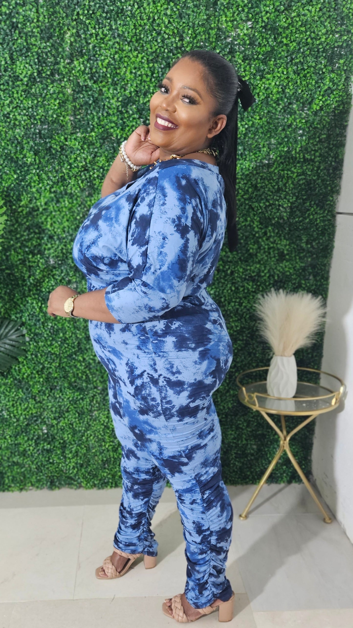 Jay Tye Dye Blue Jumpsuit