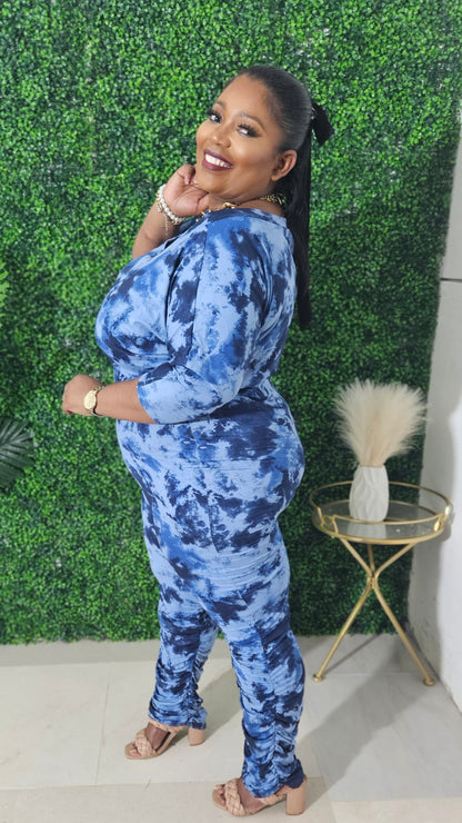 Jay Tye Dye Blue Jumpsuit