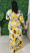 Load image into Gallery viewer, Floral Wrap Maxi Dress || Mustard
