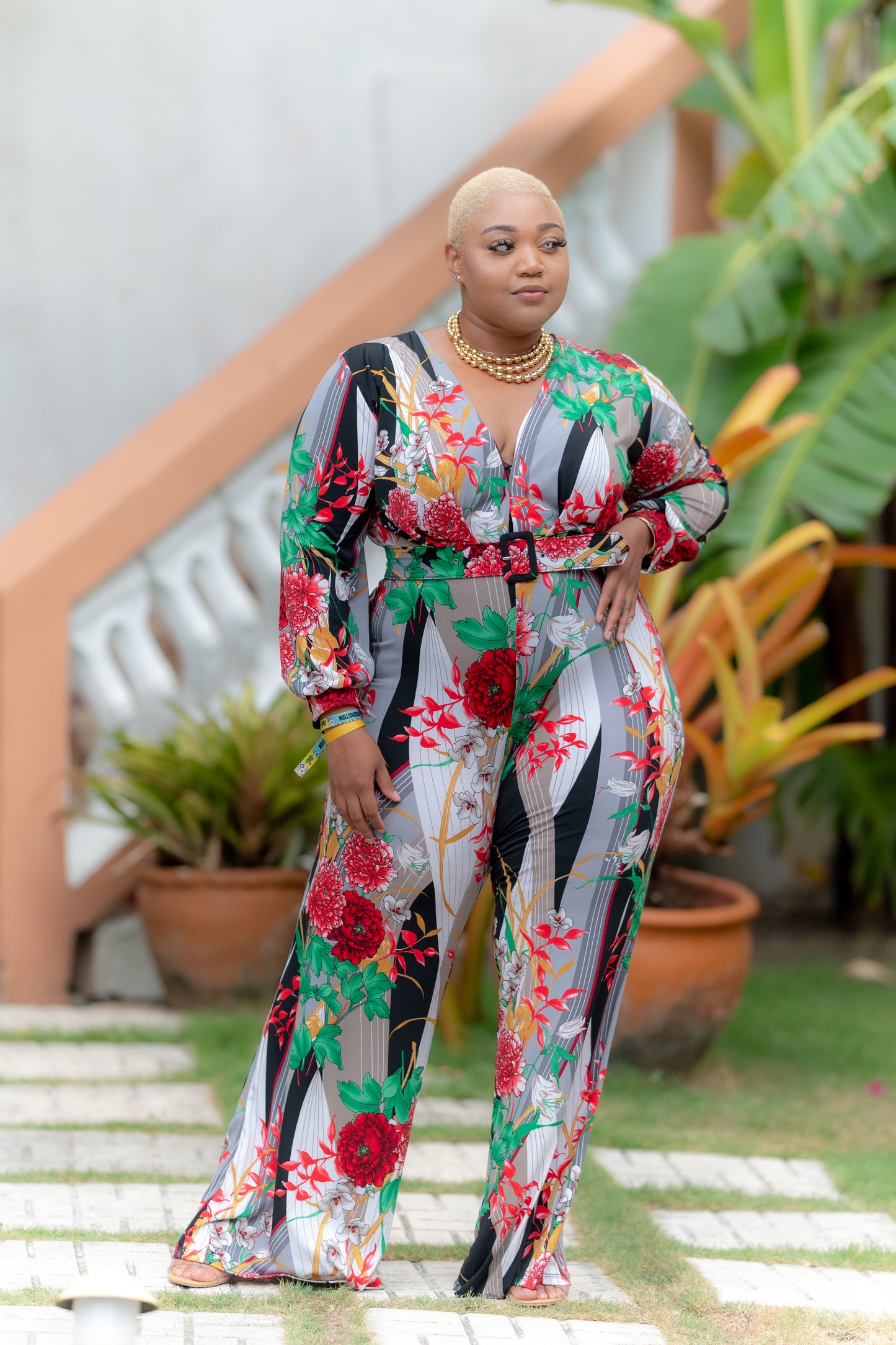 Exotic Garden Luxe Jumpsuit || Floral Print