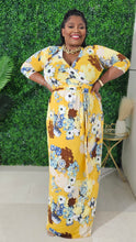 Load image into Gallery viewer, Floral Wrap Maxi Dress || Mustard
