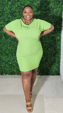 Load image into Gallery viewer, Kemi Dolman Sleeve Dress || Aloe Green
