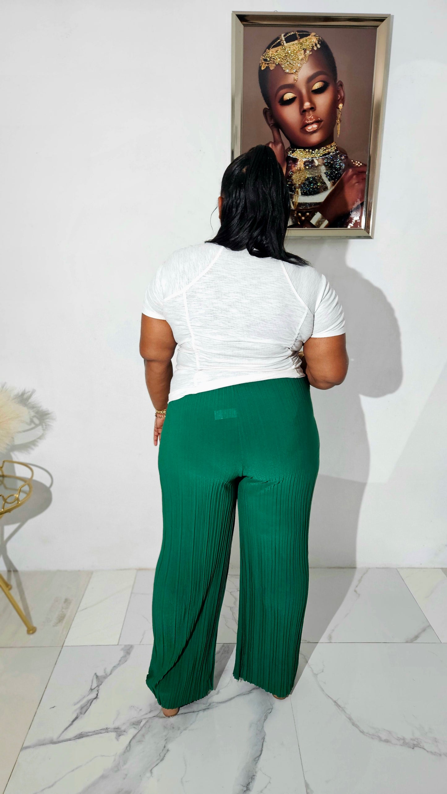 Dottia Pleated pants || Emerald