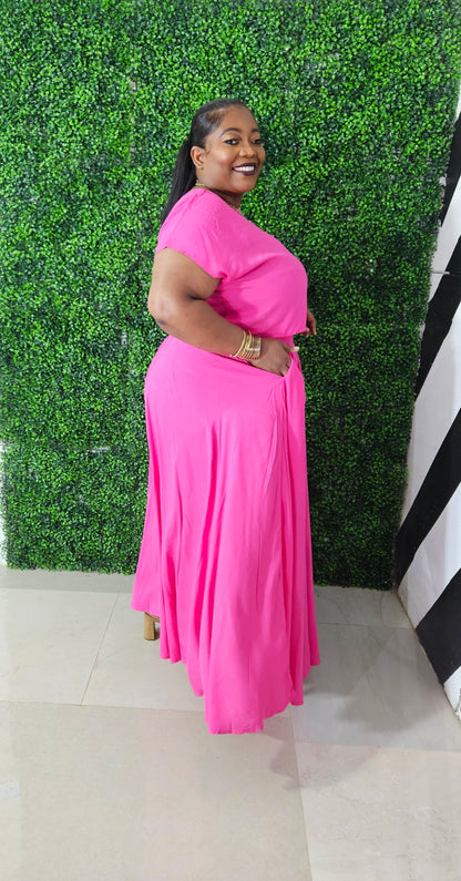 Emika Skirt Set || Pink