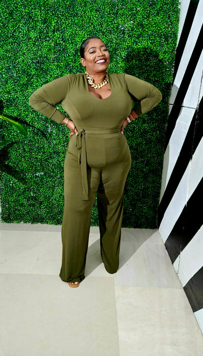 Power Play Jumpsuit|| Green