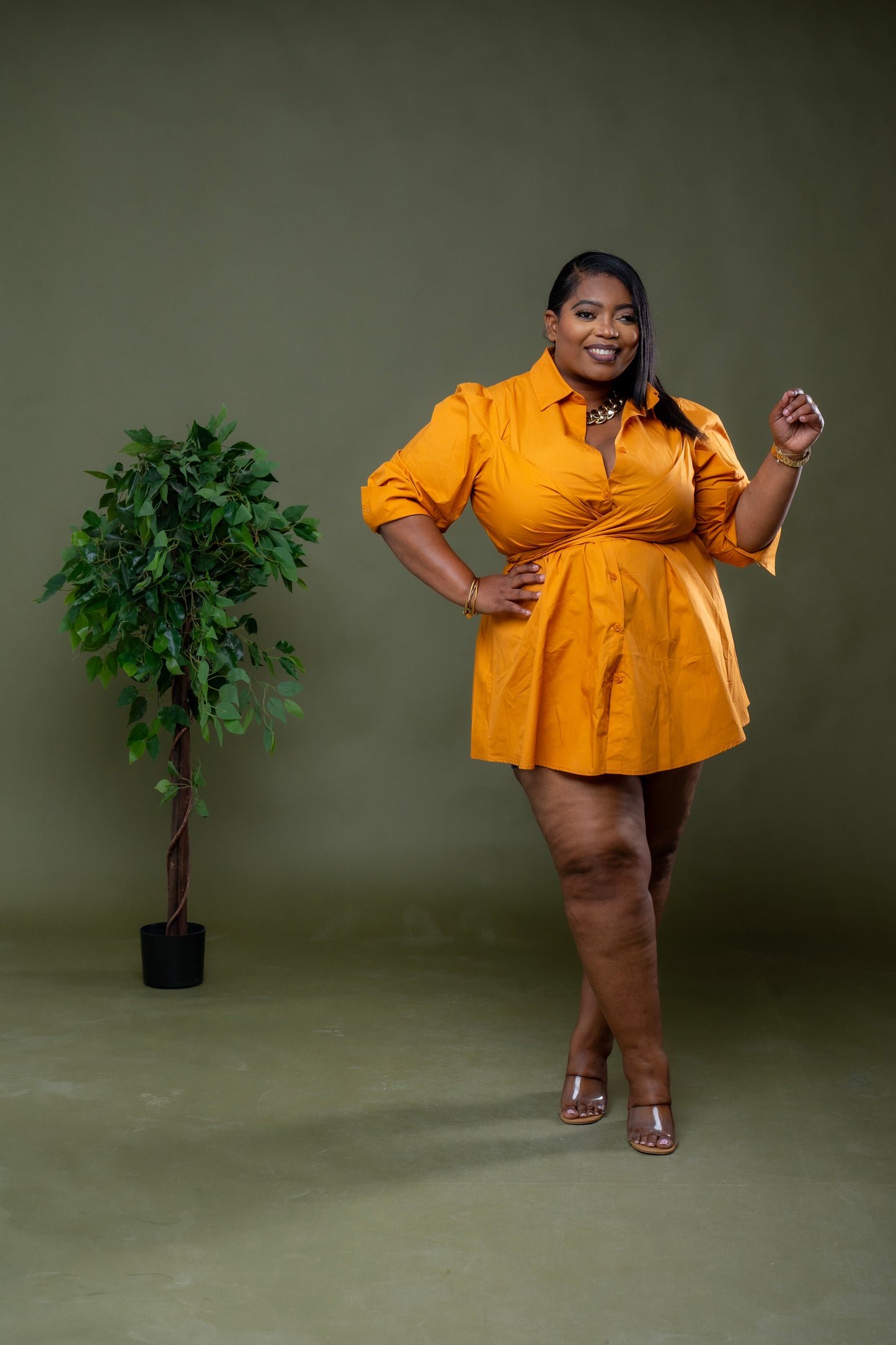 Totally Crushing Dress || Mustard