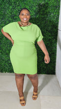 Load image into Gallery viewer, Kemi Dolman Sleeve Dress || Aloe Green
