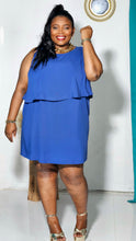 Load image into Gallery viewer, Blue mini plus dress
