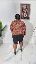 Load image into Gallery viewer, Animal Print Open Blazer || Coral &amp; Black
