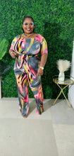 Load image into Gallery viewer, Abstract Print Tye Front Jumpsuit
