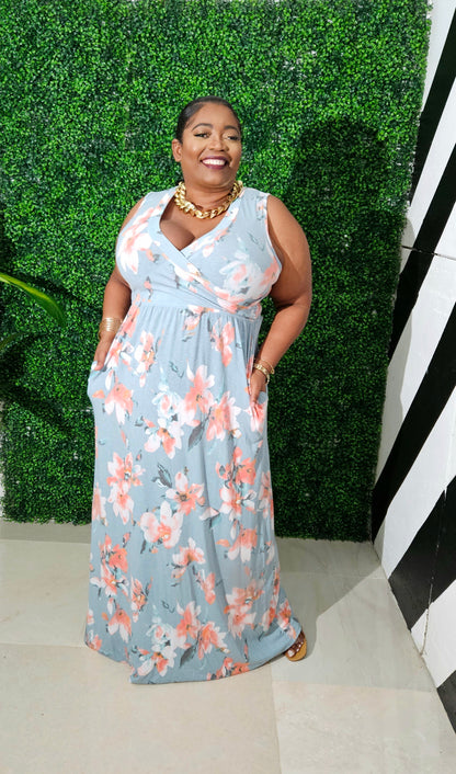 Petal Breeze Maxi || Blue