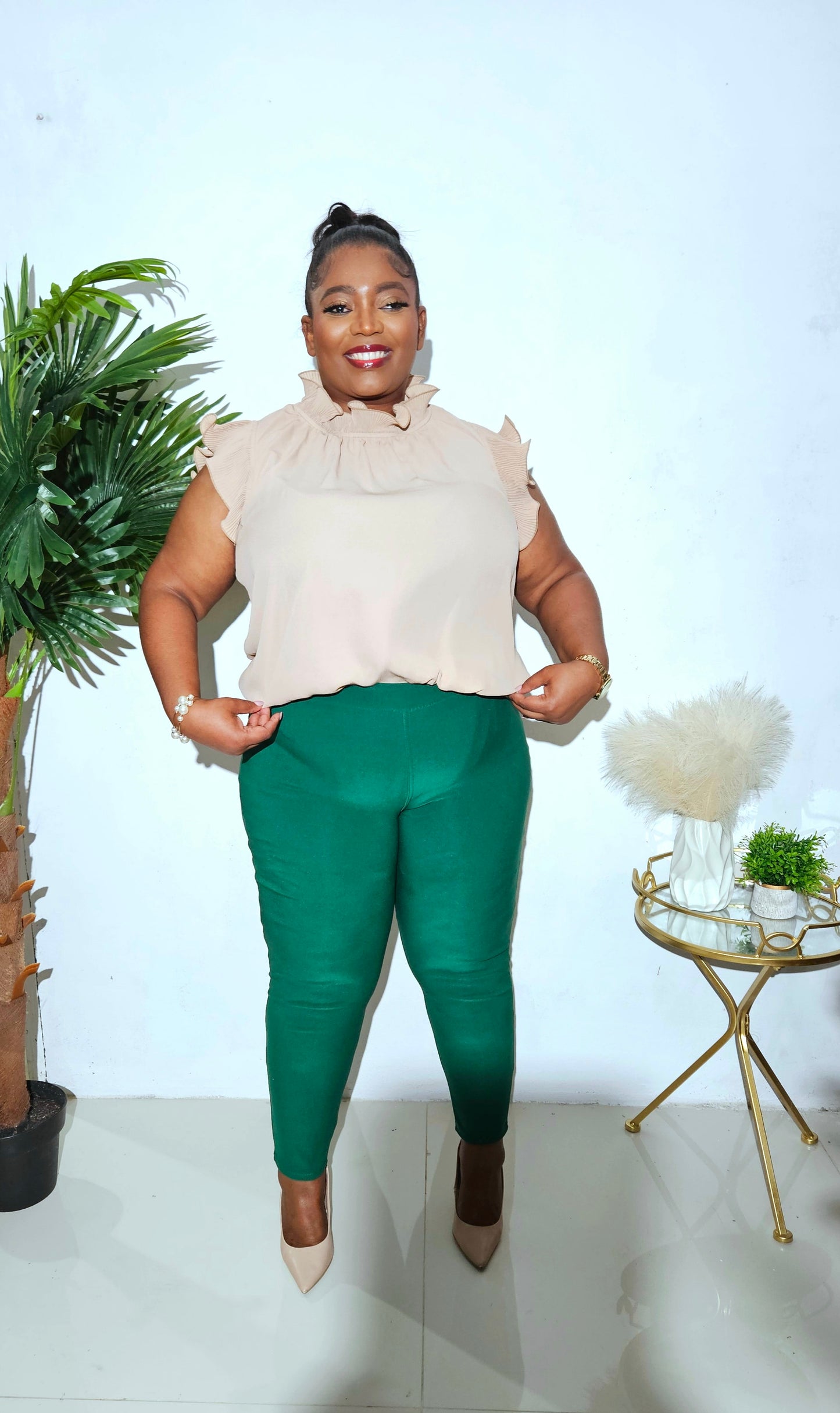 Sculpt Scuba Pants || Emerald