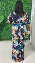 Load image into Gallery viewer, Floral Wrap Maxi Dress || Navy
