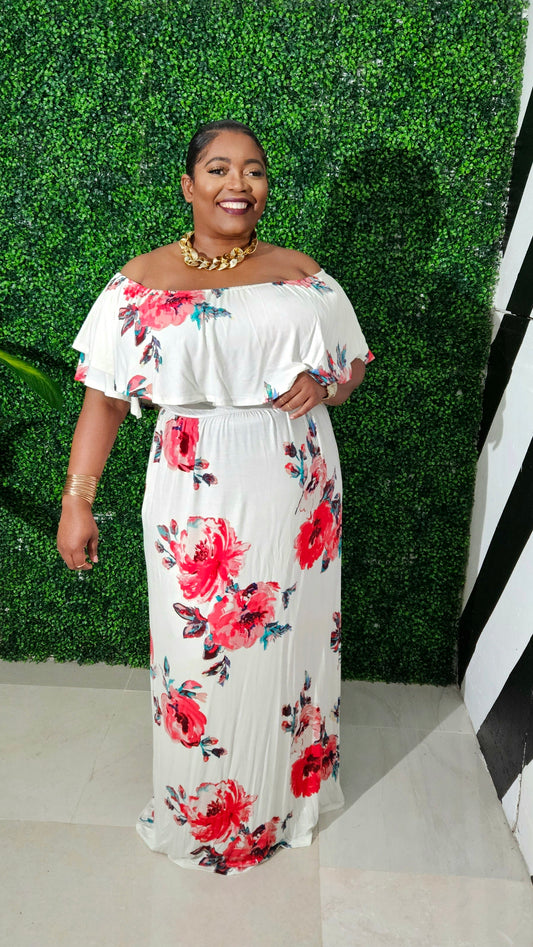 Garden Kiss Maxi || Ivory