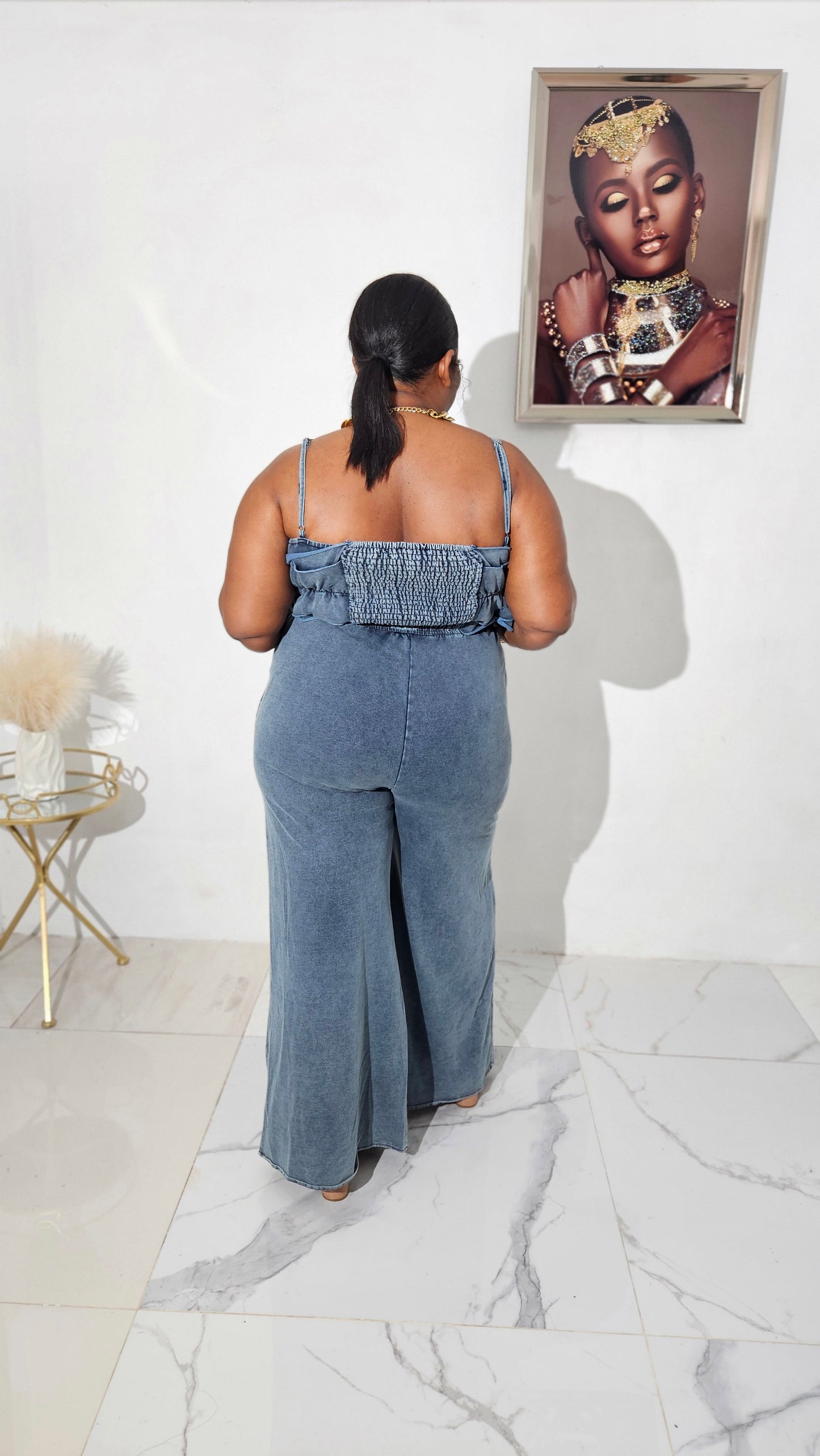 Chic Denim Like Jumpsuit | Denim Blue