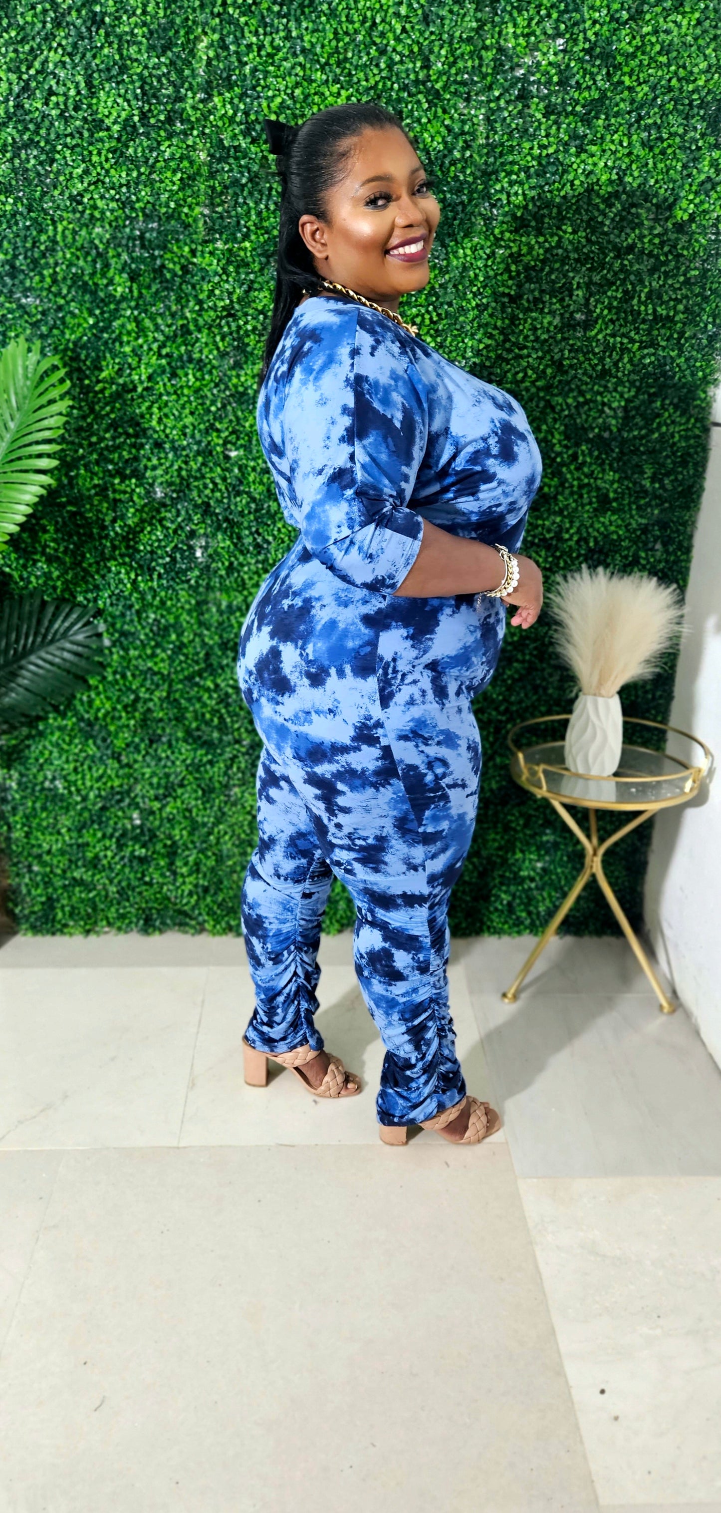 Jay Tye Dye Blue Jumpsuit