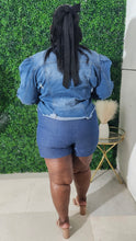 Load image into Gallery viewer, Asymmetrical Look Denim Skort
