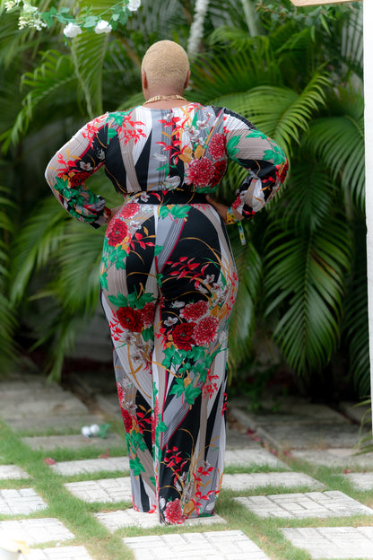 Exotic Garden Luxe Jumpsuit || Floral Print