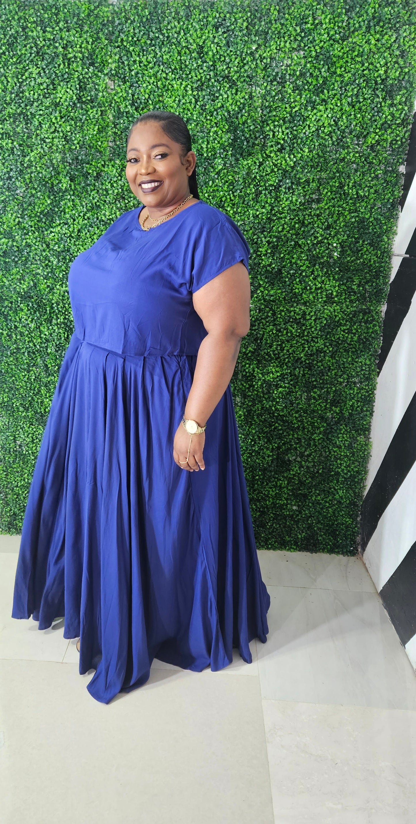 Emika Skirt Set || Navy