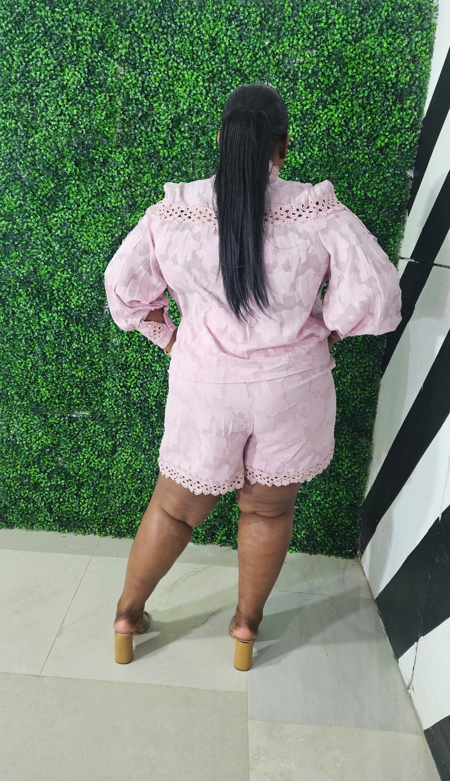 Layla Shorts Set || Blush
